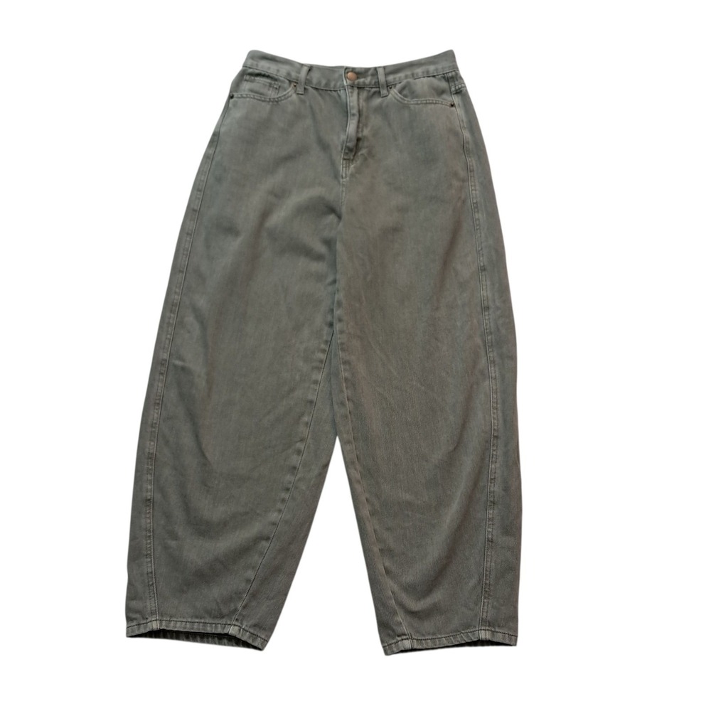 Elegant Gray Ankle-Length Pants